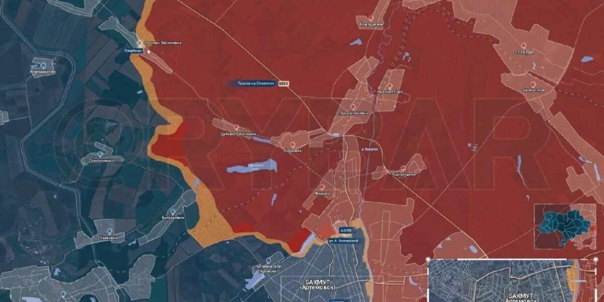 Март 2023 нового. Карта боевых. Карта военных действий на Украине 2023 на сегодня. Спецоперация карта. Битва за Бахмут карта.