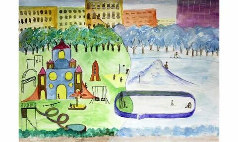 Нарисовать любимое место в городе