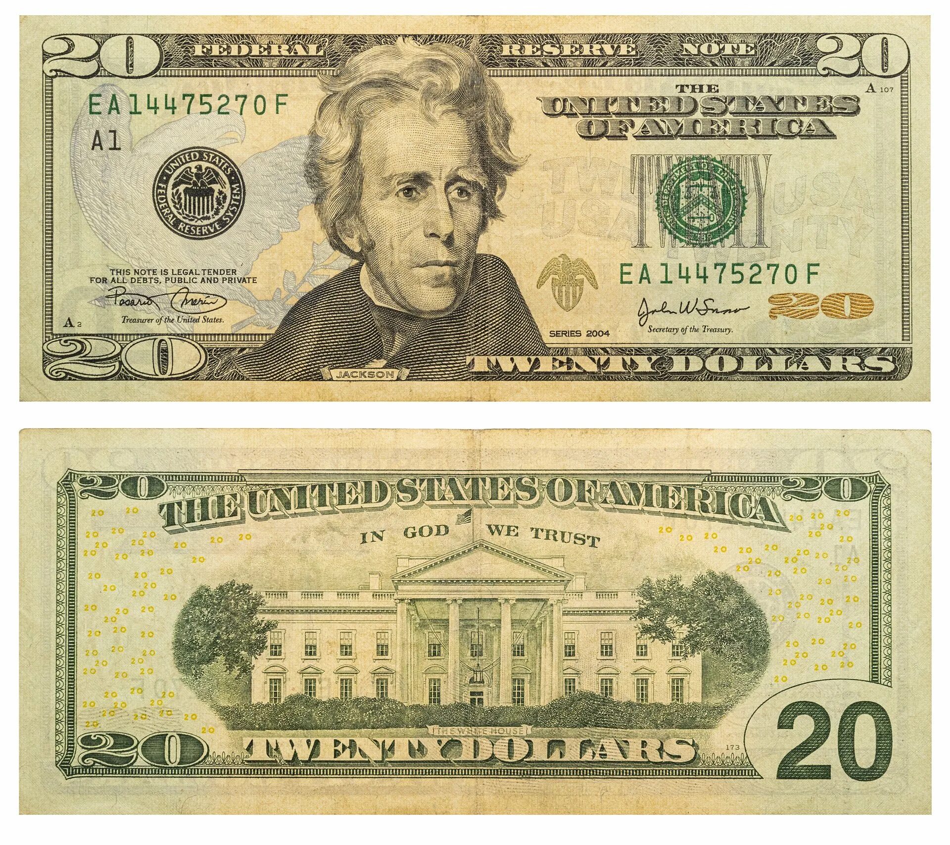 Ц б доллар. Эндрю джексон 20 долларов. купюра 20 долларов сша. эндрю джексон на купюре. 20 долларов 2004 года.