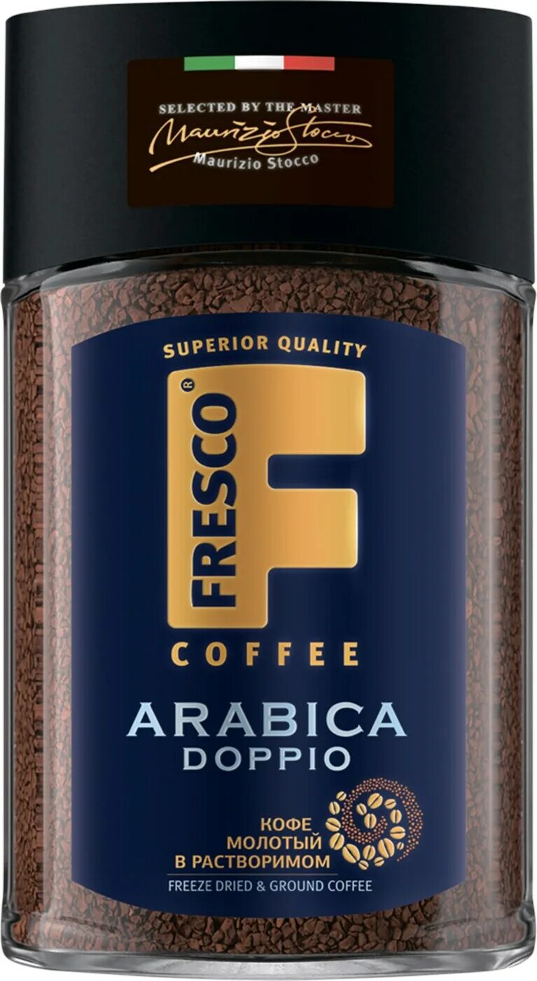 Кофе fresco doppio 100г. Кофе fresco Arabica doppio. Кофе сублимированный fresco Arabica doppio 100 г. Кофе Фреско доппио 100г(ст/б)/6. Кофе растворимый fresco arabica