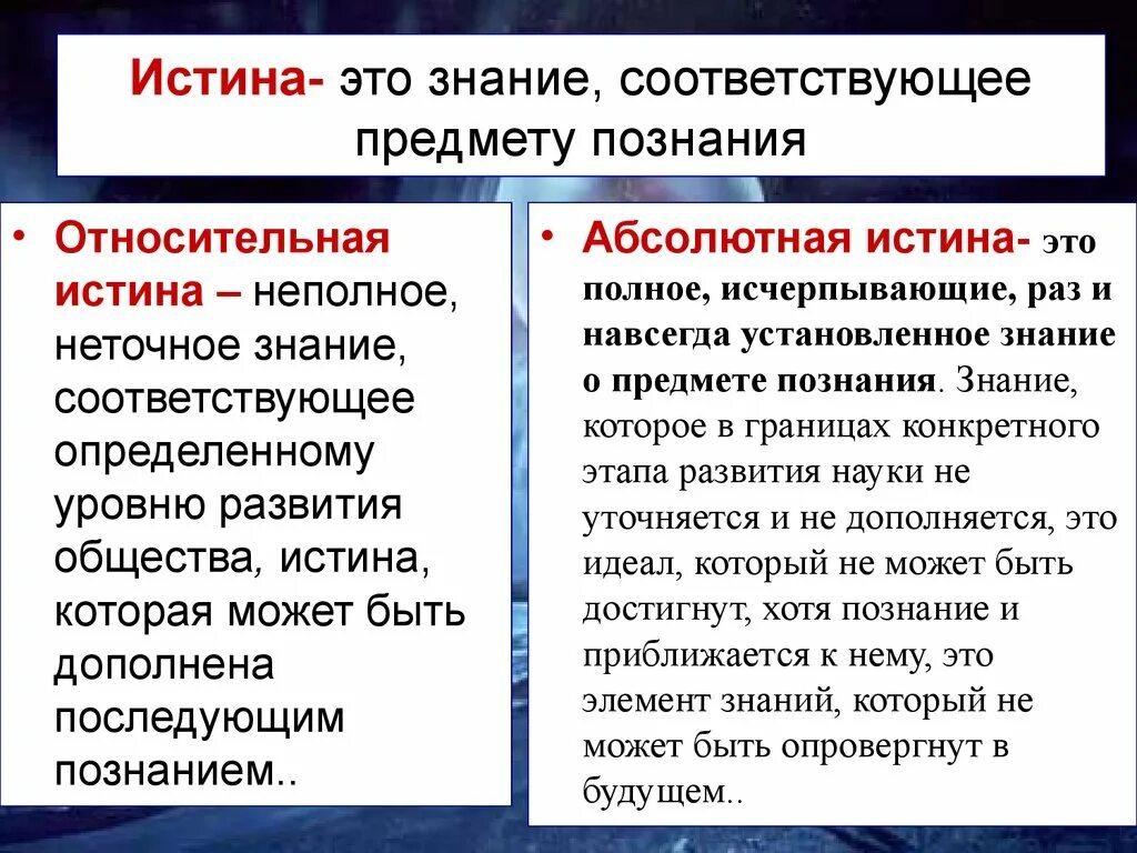 Основа любого знания это. Истина. Истика. Относительная истина это знание. Знание соответствующее предмету познания это.