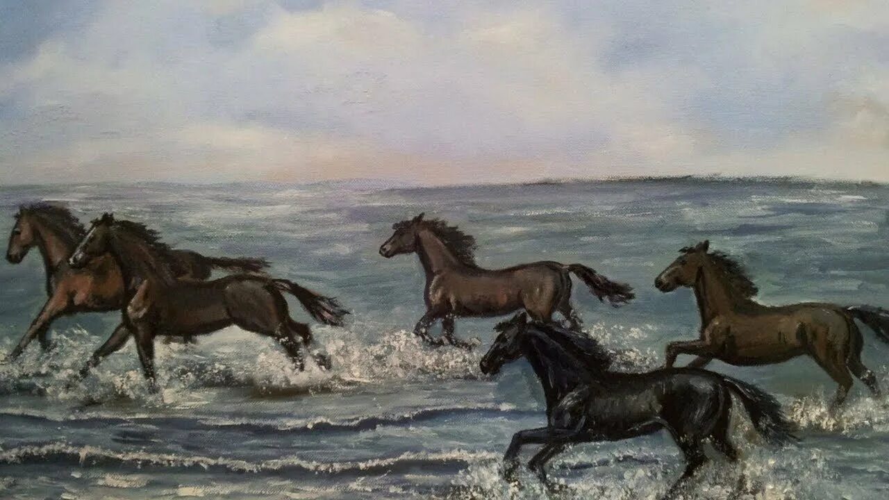 «Лошади в океане» Николая Гусарова. Лошади в океане (1989). Б А Слуцкий лошади в океане. Лошадь плывет. Слуцкий лошади в океане текст