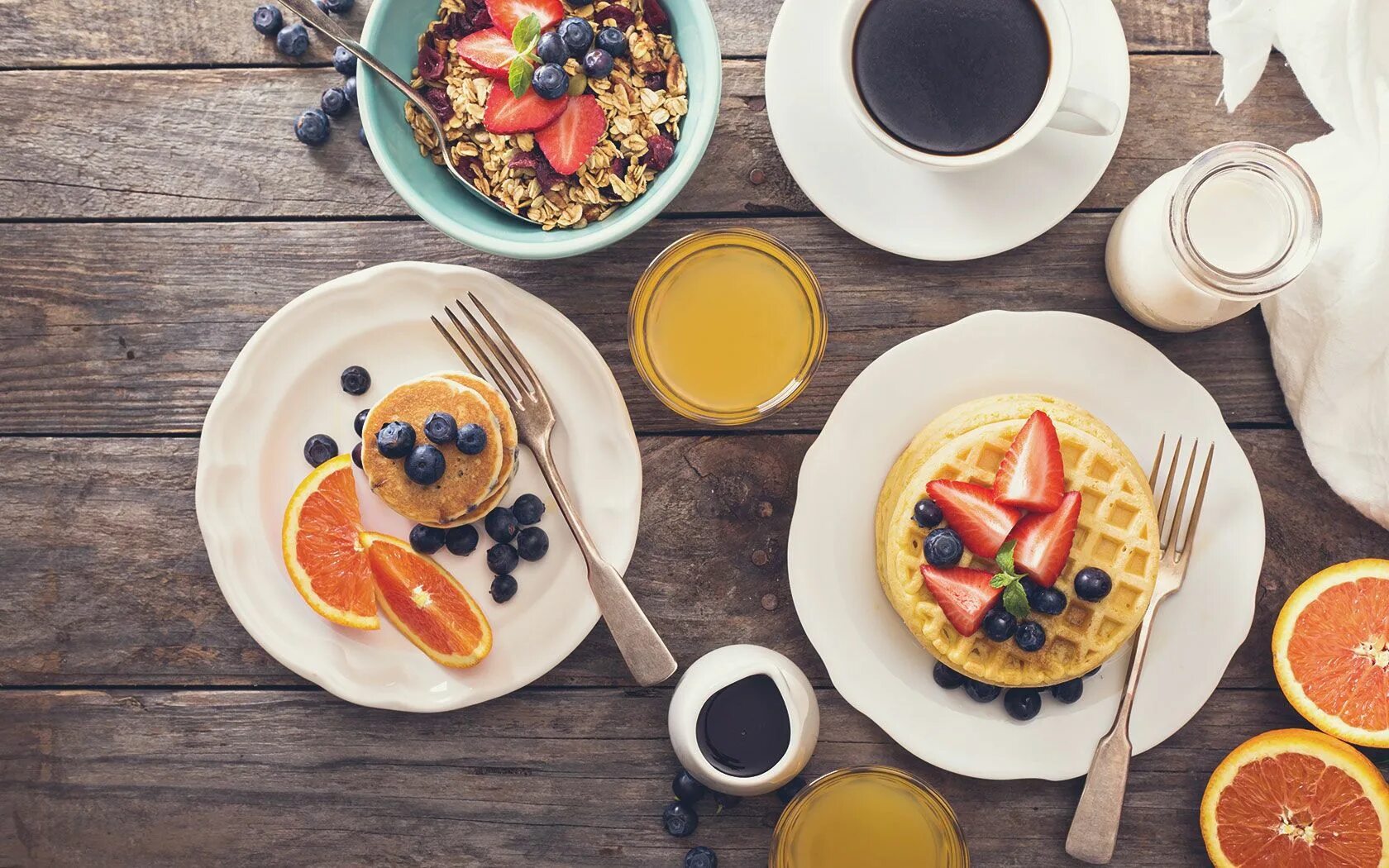 Breakfast is the table