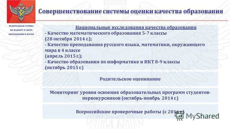 Совершенствование образования рф