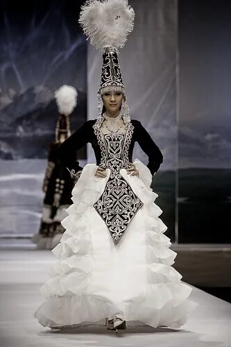 Kazakh Woman Traditional Headwear and Costume Ideas
