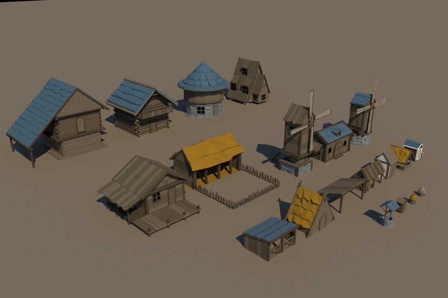 Ферма 3д. Лоу поли ферма. лоу поли деревня викингов. ферма шатер low poly. medieval farm 3 d.