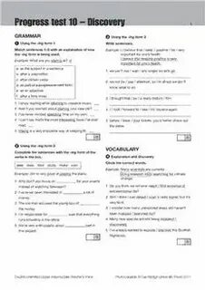 Progress test unit 2 7 класс