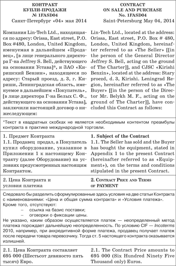 Товар внешнеторгового контракта