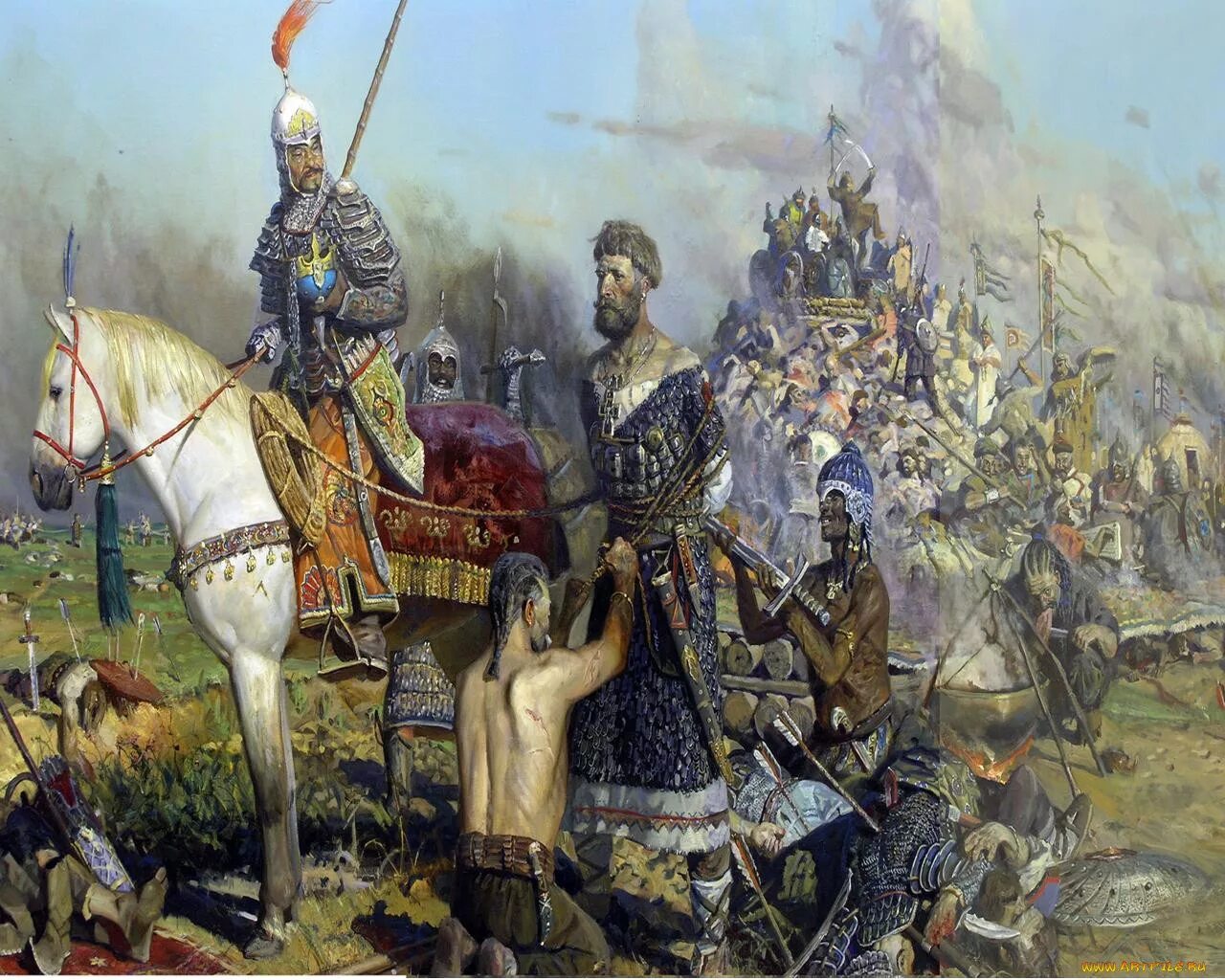 После битвы на калке. Битва на Калке 1223. Битва на реке Калке. Битва на реке Калка 1223 год. Битва при Калке Рыженко.