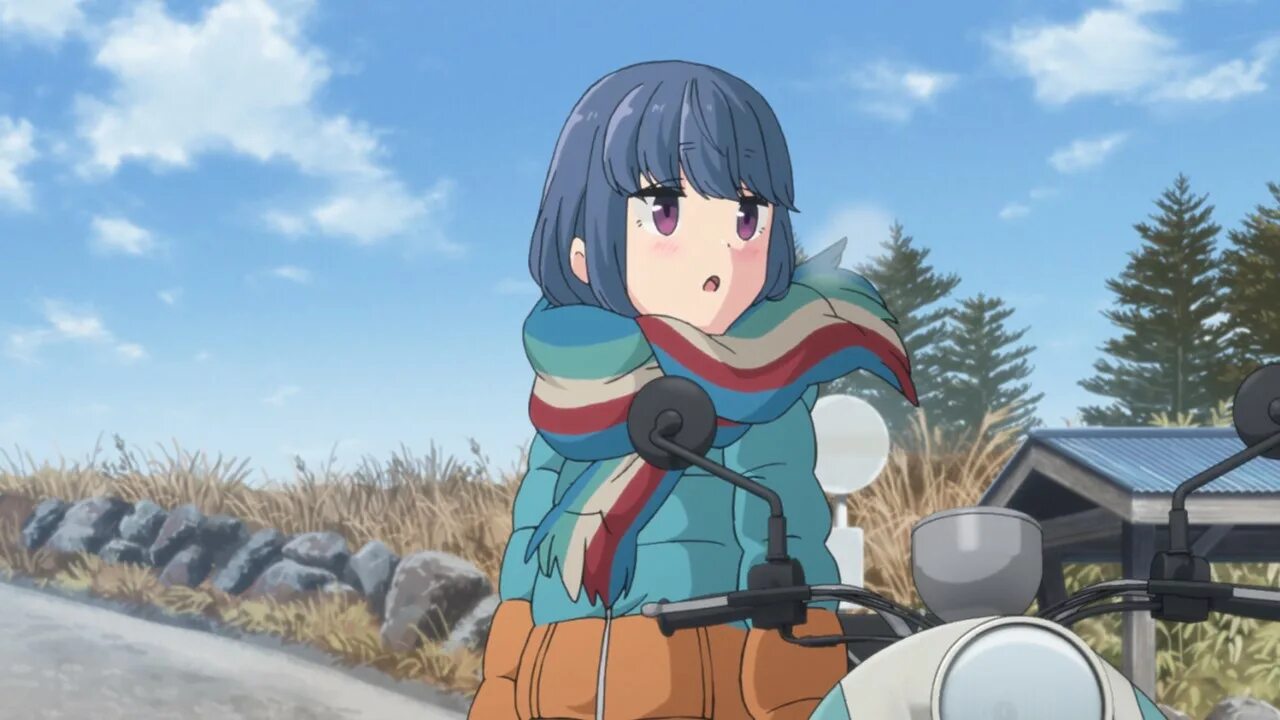 Рин из Yuru Camp. Yuru Camp Рин скрин. Лагерь на свежем воздухе Yuru Camp. Yuru camp