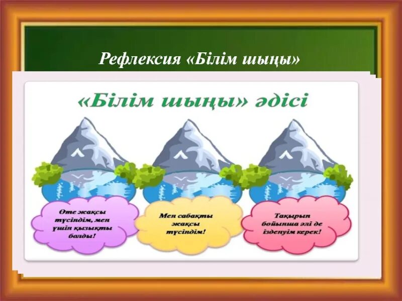 Білім шыңы. Рефлексия. Рефлексия пирамида. Изображение горы для рефлексии. Қоржын рефлексия.