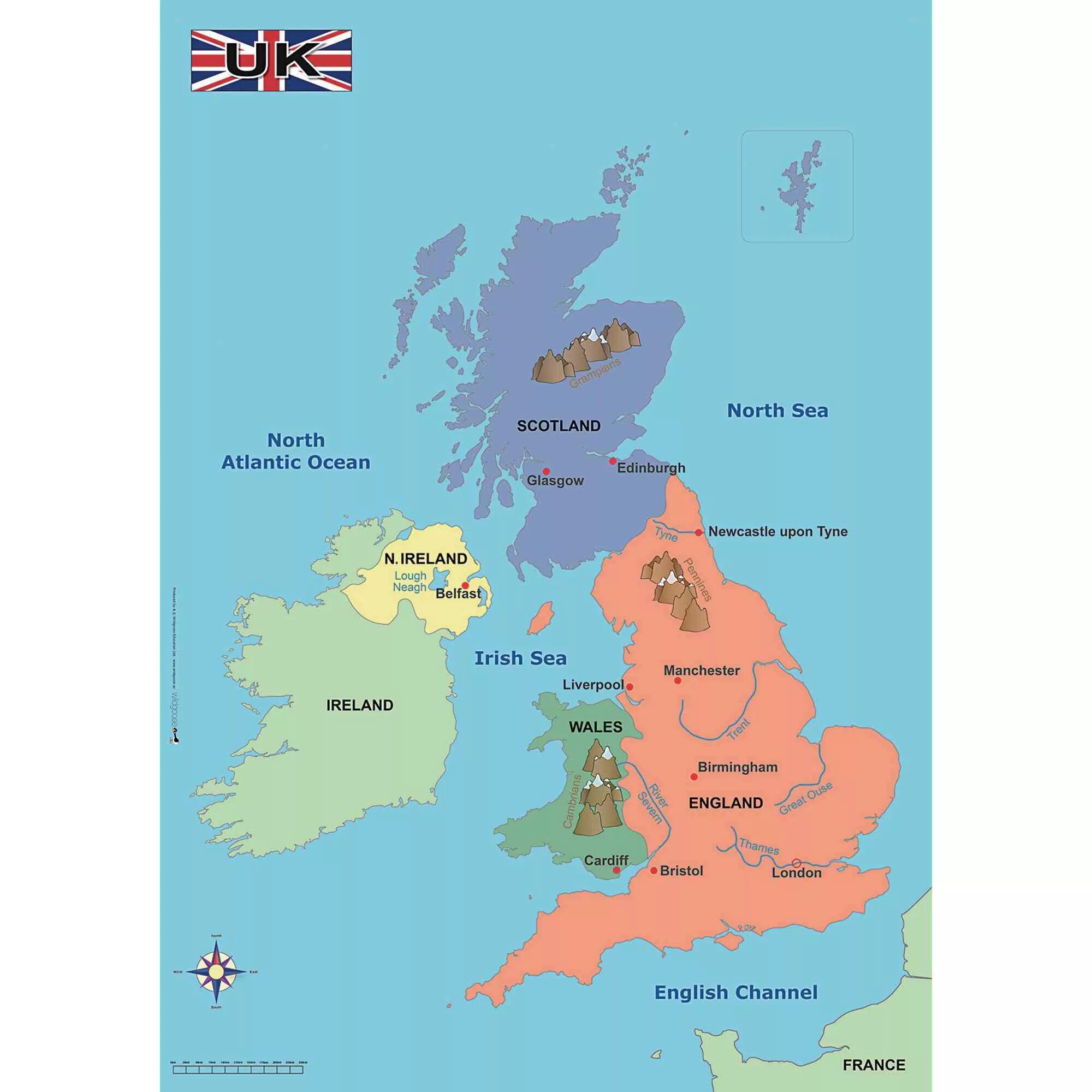 Seas of britain. Карта uk. Карта great Britain and Northern Ireland. United Kingdom карта. The United Kingdom of great Britain карта.