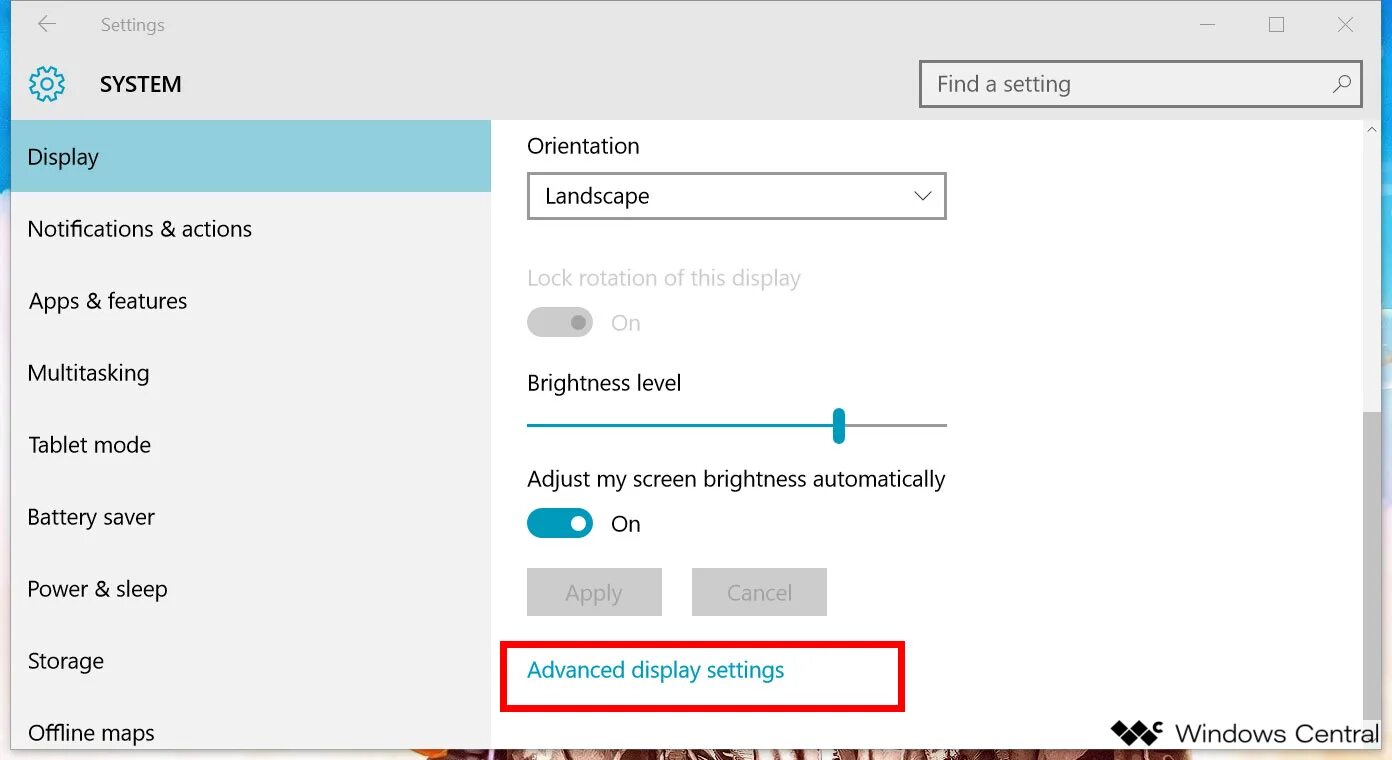 Change display settings. Display settings.