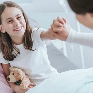 A paediatrician treats children
