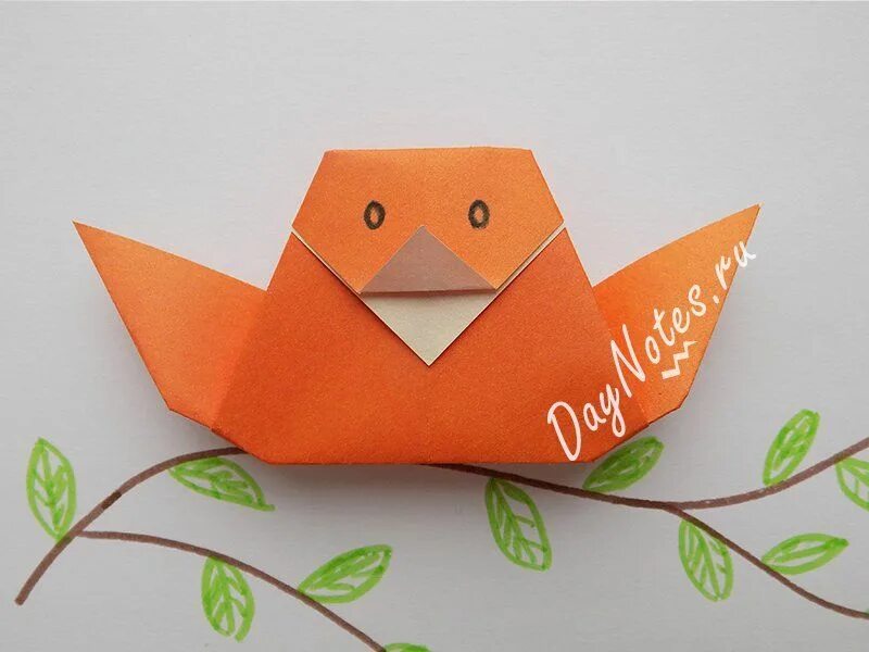 Оригами птичка из бумаги для детей. Оригами птицы для дошкольников. Птичка оригами для детей 5 лет. Оригами птица для детей 4-5.