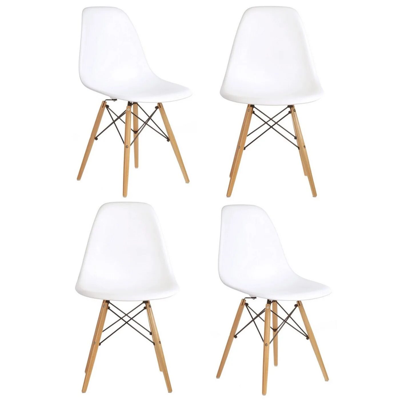 Комплект стульев 4 шт для кухни. Стул Eames Style Chair White. Стул Eames DSW. Стул DSW белый. Стул Style DSW белый.