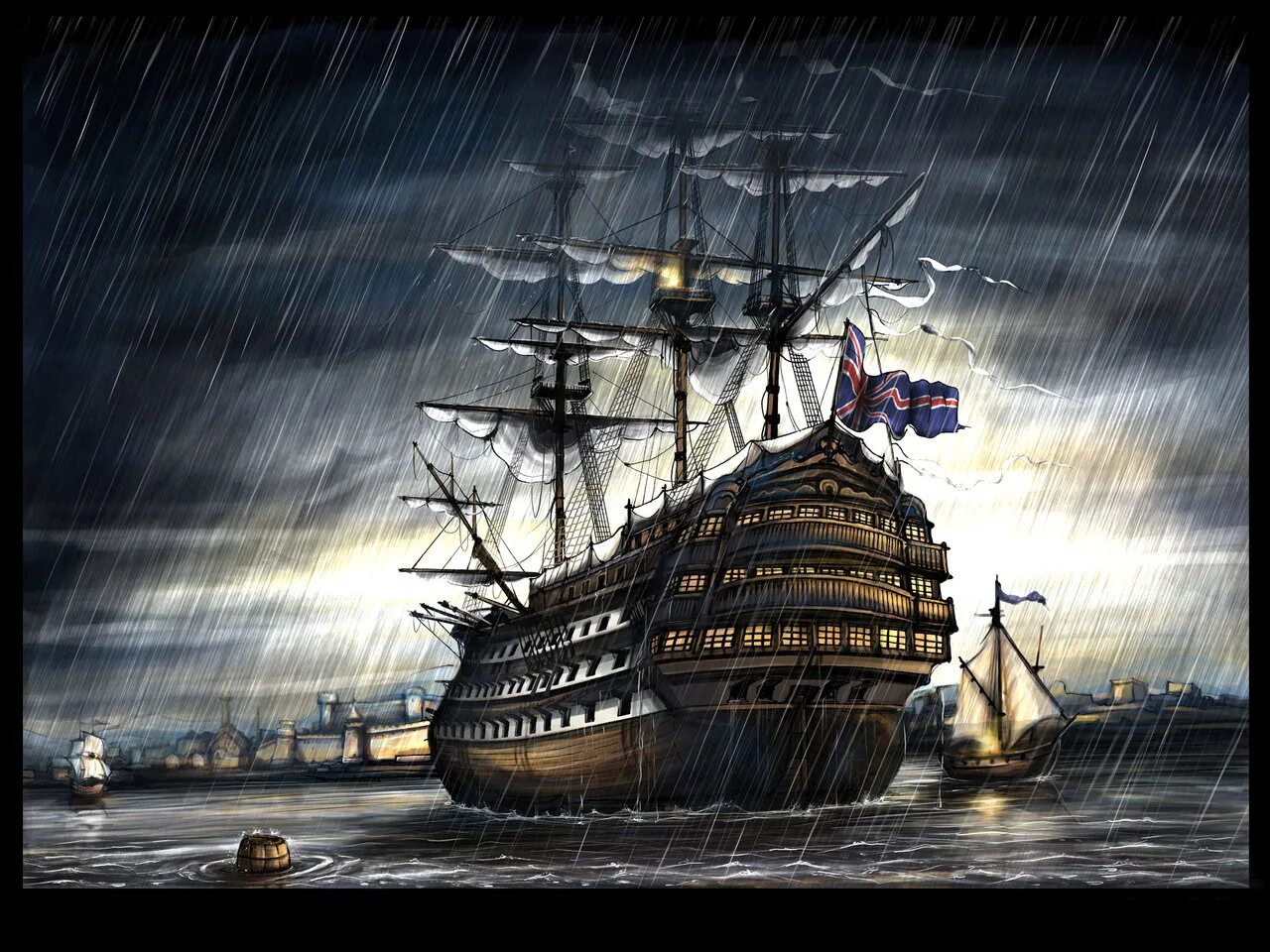 Парусный корабль мановар. Испанский Галеон пираты Карибского моря. Галеон корабль фэнтези арт.