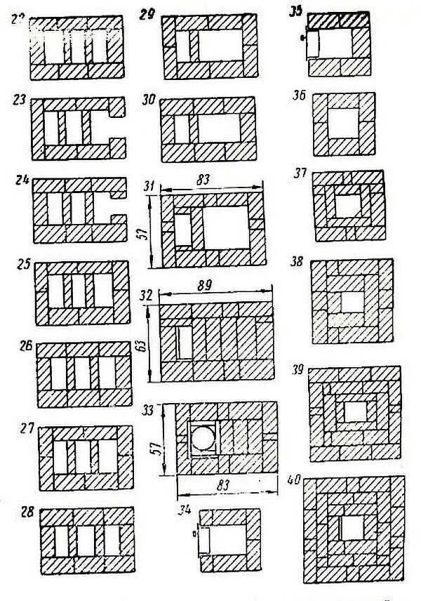 Печь из кирпича для дома схема. Печь голландка чертежи порядовка. Печь отопительно-варочная кирпичная порядовка. Порядовка Голландки 3х4 кирпича. Печь кирпичная голландка кирпичная с варочной.