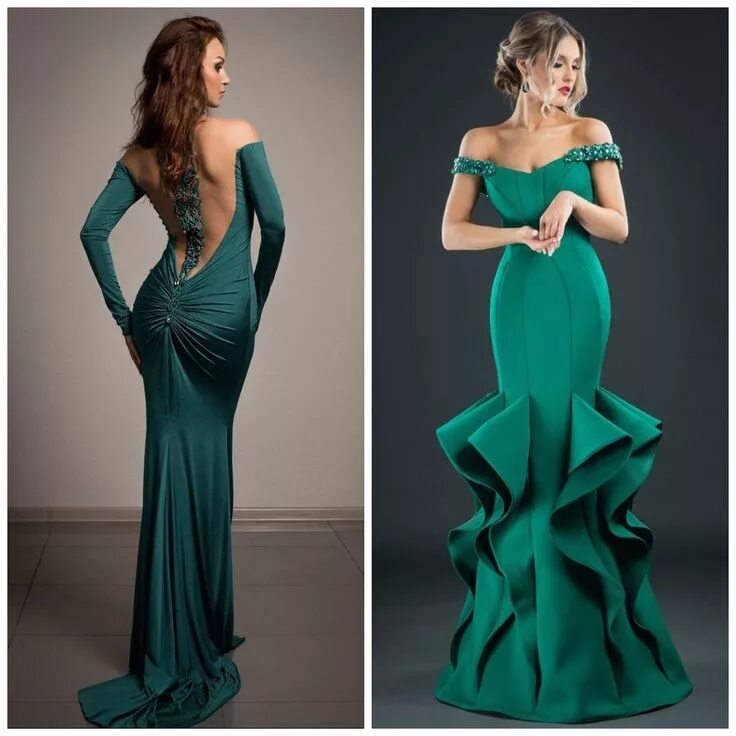 emerald green designer dress Cheap - OFF 73