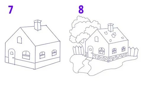 Рисунок дома 5 класс