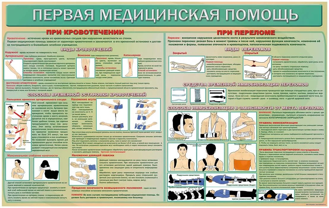 Первая помощь при кровотечениях обж 8 класс. Плакаты по оказанию первой помощи. Плакат первая помощь. Плакат первая медицинская помощь. Стенд оказание первой медицинской помощи.