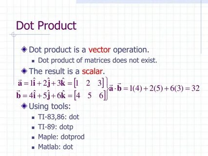 Dot product