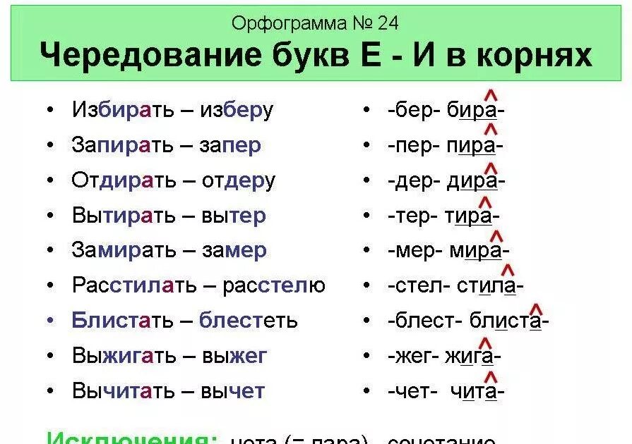 Чередование гласных е и в корне слова. Корни с чередованием гласных е и. Чередующиеся буквы а-о и е-и в корнях слов. Чередующиеся гласные в корне слова е и и примеры.