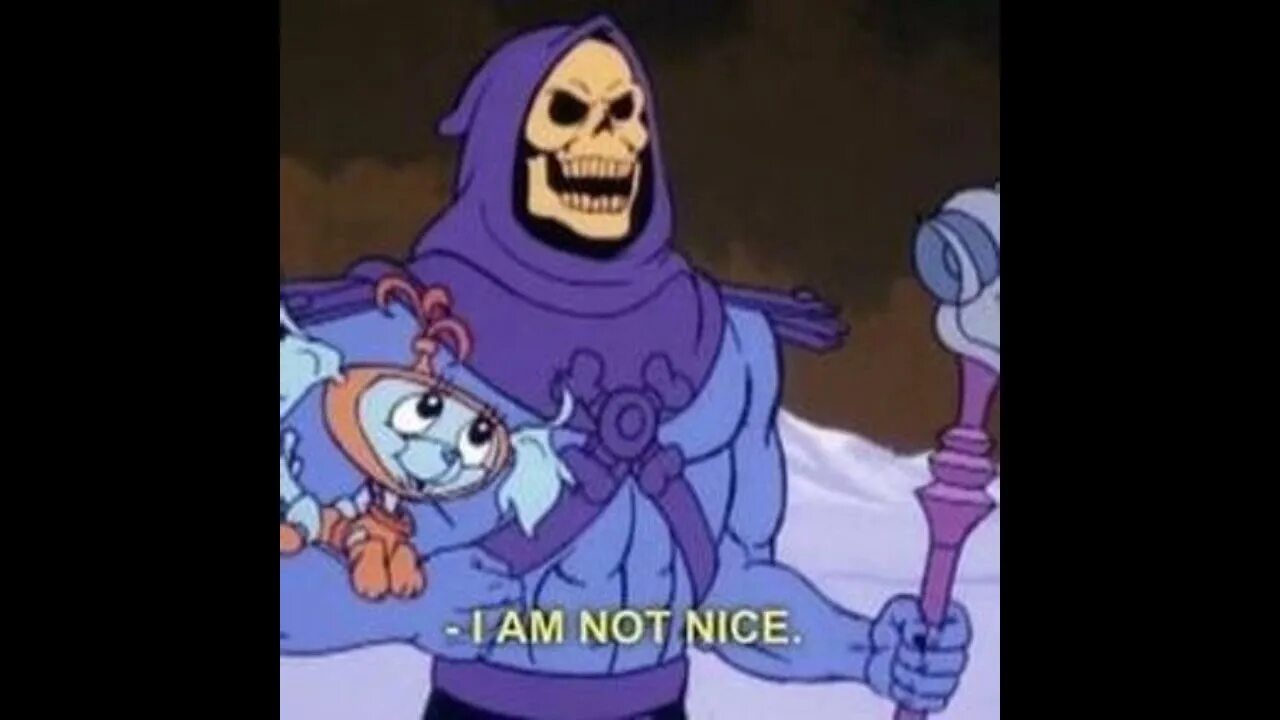 It is not nice. Скелетор i am not nice. хи мен скелетор. скелетор убегает.