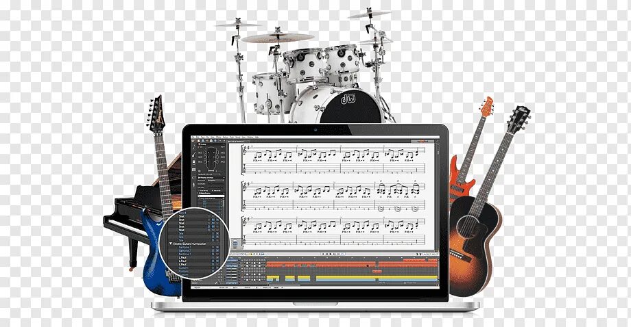 Гитара и программирование. Логотипы электронных музыкантов. Electronic Music instruments. Guitar Pro Virtual instrument. Электронное звучание