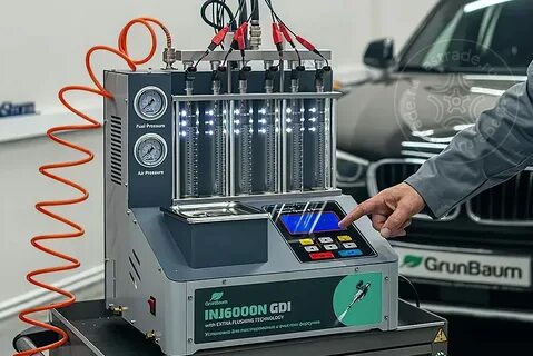 Проверка бензиновых форсунок на стенде