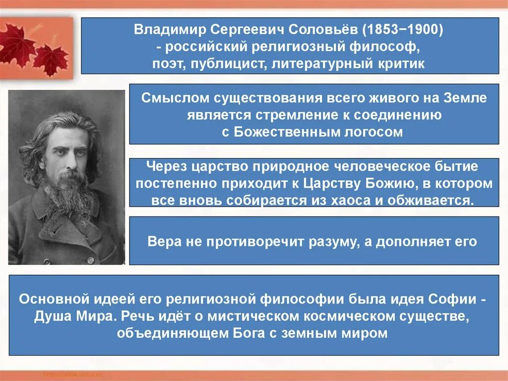 Соловьев религиозная философия.