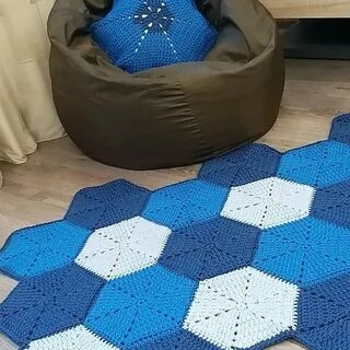 Вяжем коврик из трикотажной пряжи