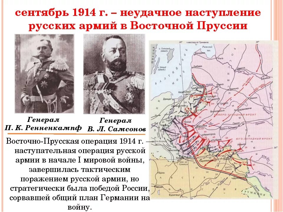 Русско прусская операция. Восточно-Прусская операция 1914 Ренненкампф.