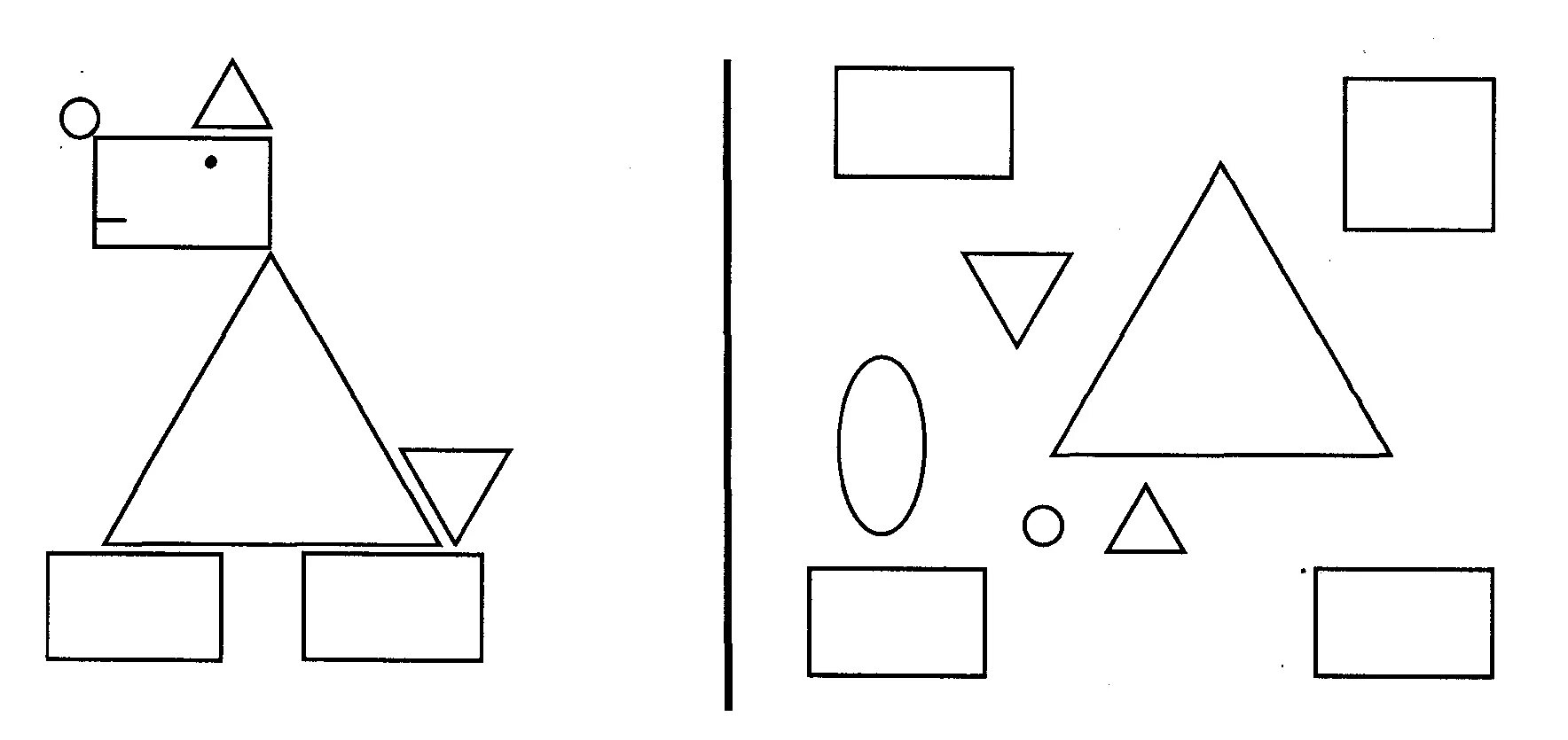 Измерение подготовительная группа математика. Фигуры для дошкольников. Геометрические фигуры для дошкольников. Фигуры задания для дошкольников. Фигуры из геометрических фигур.