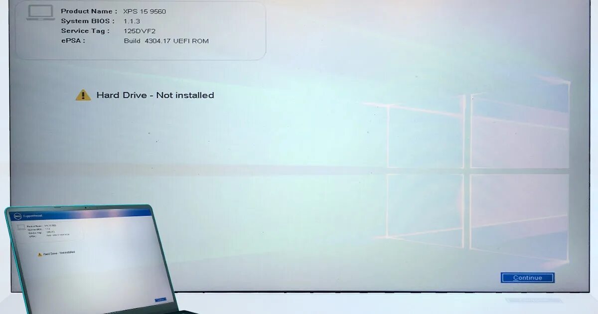 Ноутбук dell hard Drive - not installed. Вылезло окно Хард драйв нот инсталлед.