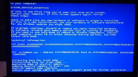 Синий экран registry error