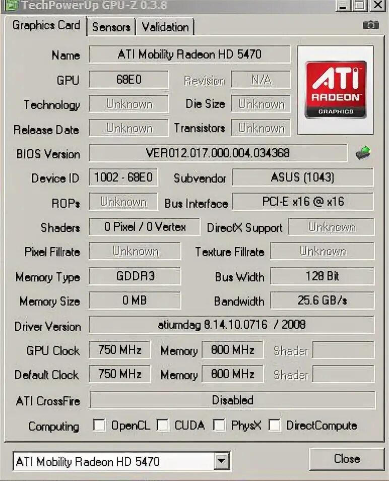 Ati mobility radeon 5470 драйвера