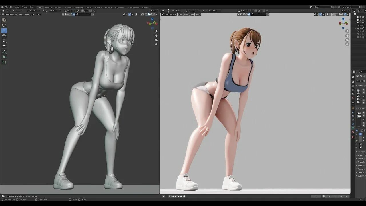 Как сделать ai модель. Blender 3d аниме. эротические модели для blender. 3д модель аниме девушки блендер. аниме character modeling.