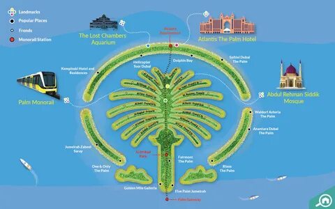 Palm jumeirah map