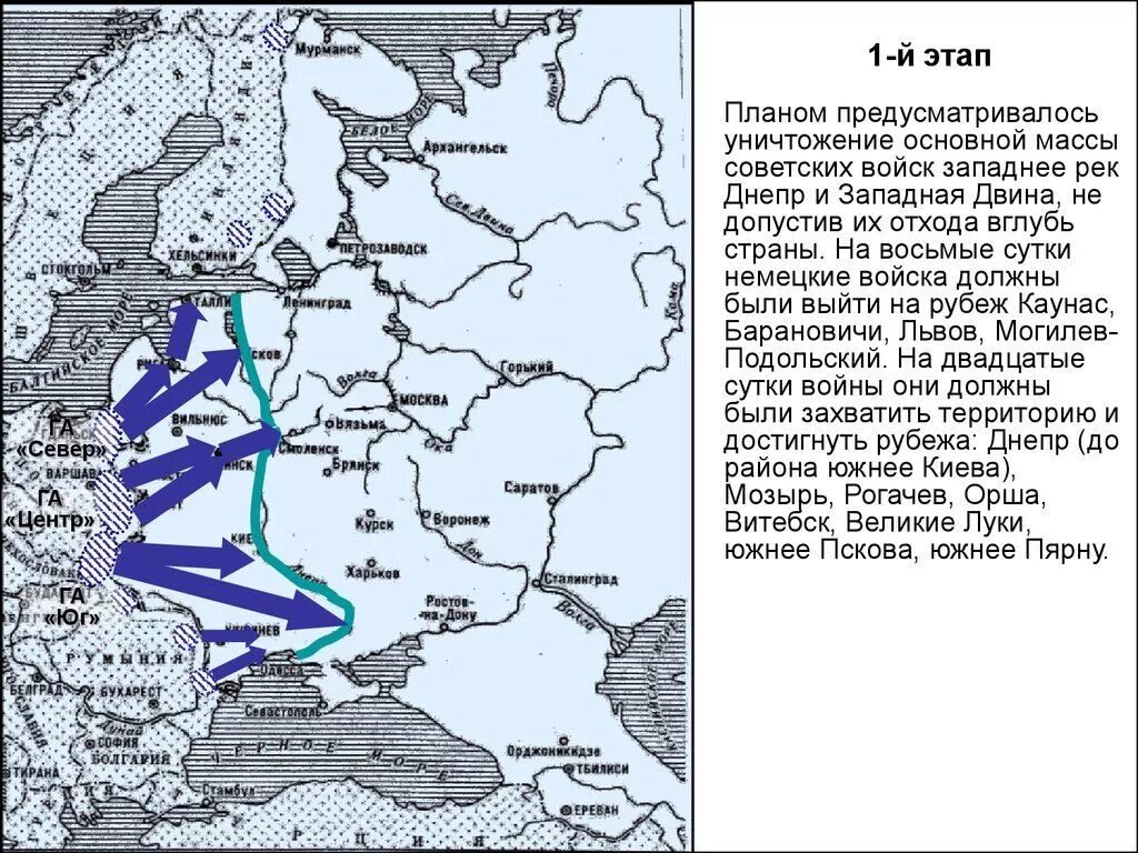 Карта нападения Германии 1941. План Барбаросса 1941. План нападения Германии на СССР карта. План барбороса