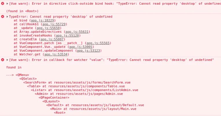 Пример ошибки TYPEERROR. Error: cannot read property 'foreach' of undefined TYPEERROR: cannot read property foreach' of undef. Warning Error. "[Vue warn]: Error in v-on Handler: 'TYPEERROR: cannot read properties of undefined (reading 'Push')'.