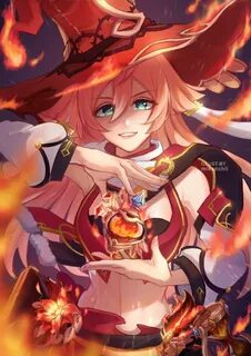 mikan @ genshin hell on Twitter: "crimson witch of flames yanfei 🔥 ⚖ ...