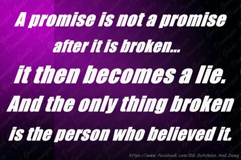 But i promise