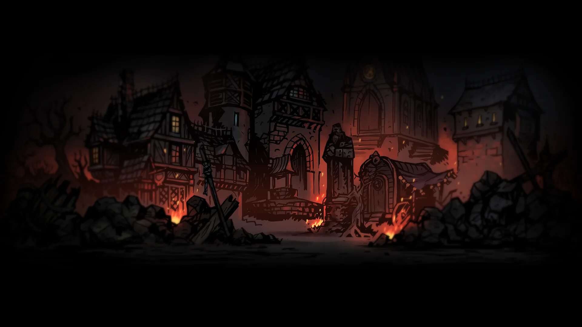 Темнота подземелий. Darkest Dungeon фоны локаций. Darkest Dungeon задники локаций. Darkest Dungeon локации Art. Darkest Dungeon город Гамлет.