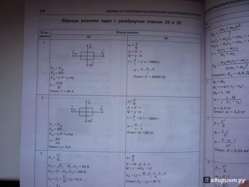 Физика 7 класс тренировочных вариантов