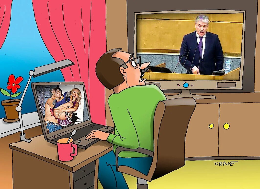 Давай через телевизор. Телевизор карикатура. Российское Телевидение карикатура. В телевизоре шарж. Смешной телевизор.