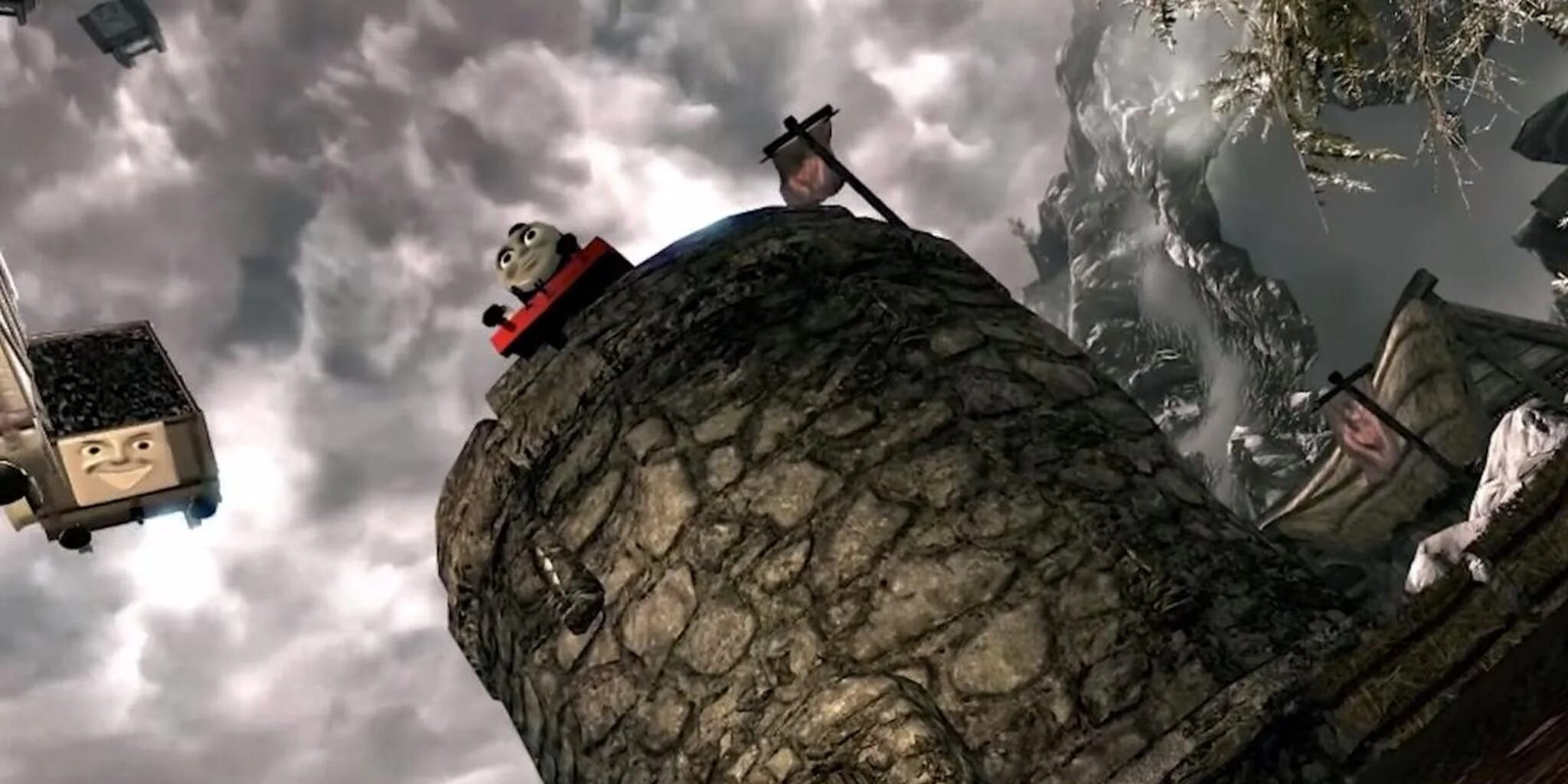 Мод рандомный мир. Skyrim паровозик томас. скайрим мод на паровозика томаса. скайрим поезд. моды на скайрим паровозик.