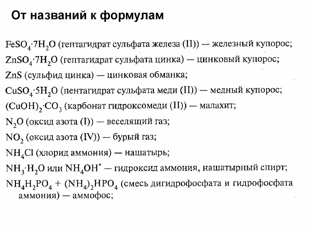 Карбонат цинка и сульфат меди