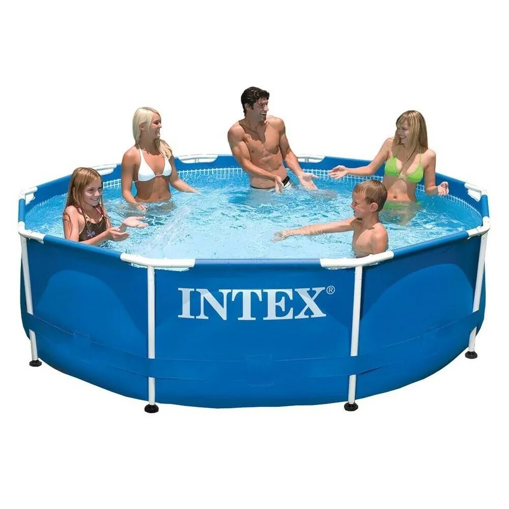 Купить бассейн в туле. Бассейн Intex Metal frame 28200, 305х76 см. Бассейн Intex 28200 NP. Бассейн каркасный Intex 3.05х0.76м (56999/28202/28202np). Бассейн Интекс 305х76 каркасный.