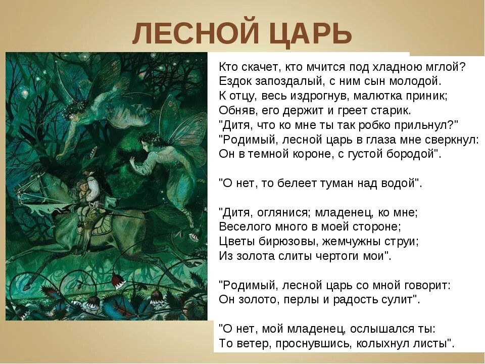 Царское сочинение. Баллада Лесной царь Жуковский. Стихотворение Лесной царь Гете. Лесной царь Жуковский учить.